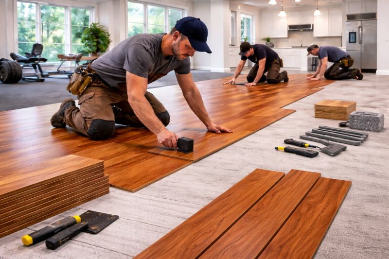 Cherry Floor Installation in Snohomish, WA