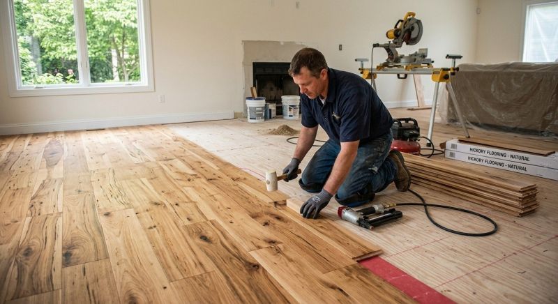 Hickory Floor Installation in Snohomish, WA