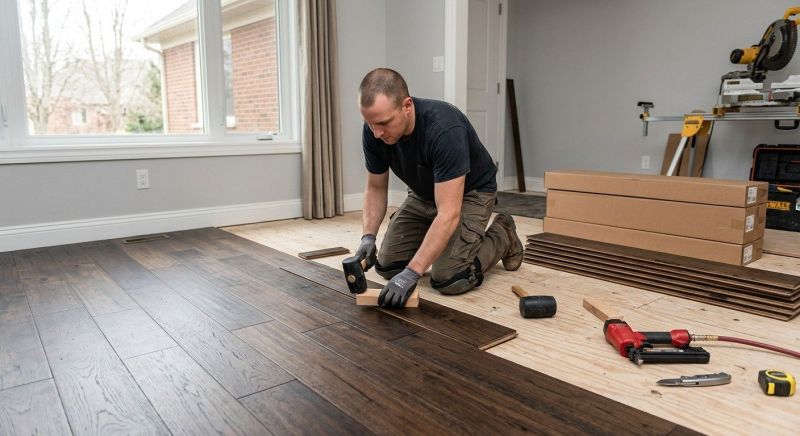 Hickory Floor Installation in Snohomish, WA