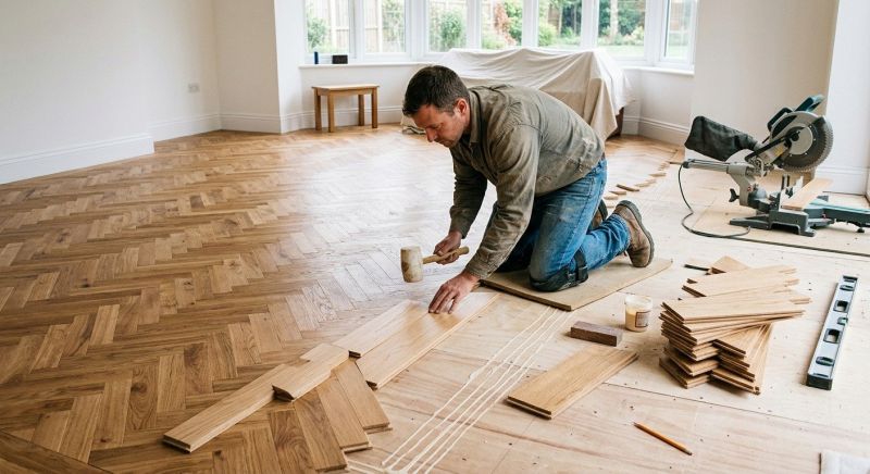 Hickory Floor Installation in Snohomish, WA