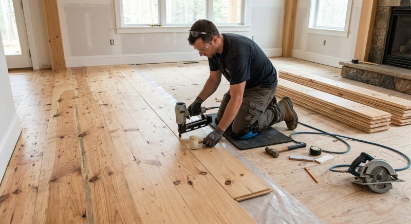 Pine Floor Installation in Snohomish, WA